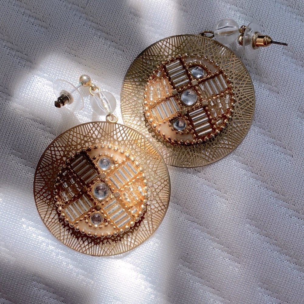 Gold Artsy Earrings